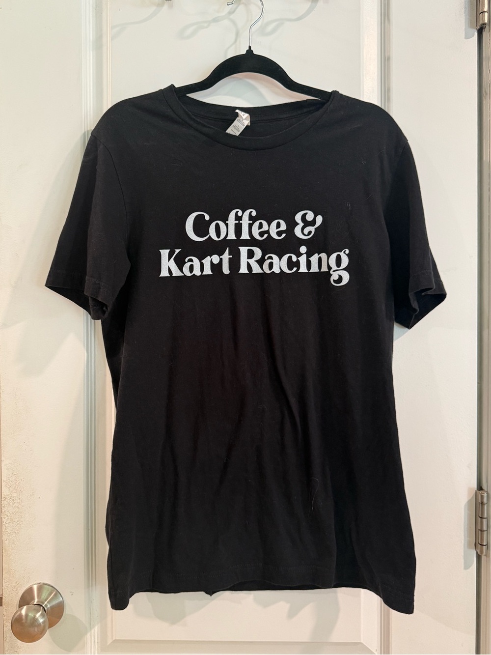 Bella Canvas Coffee & Kart Racing Black Short Sleeve Women's Tee